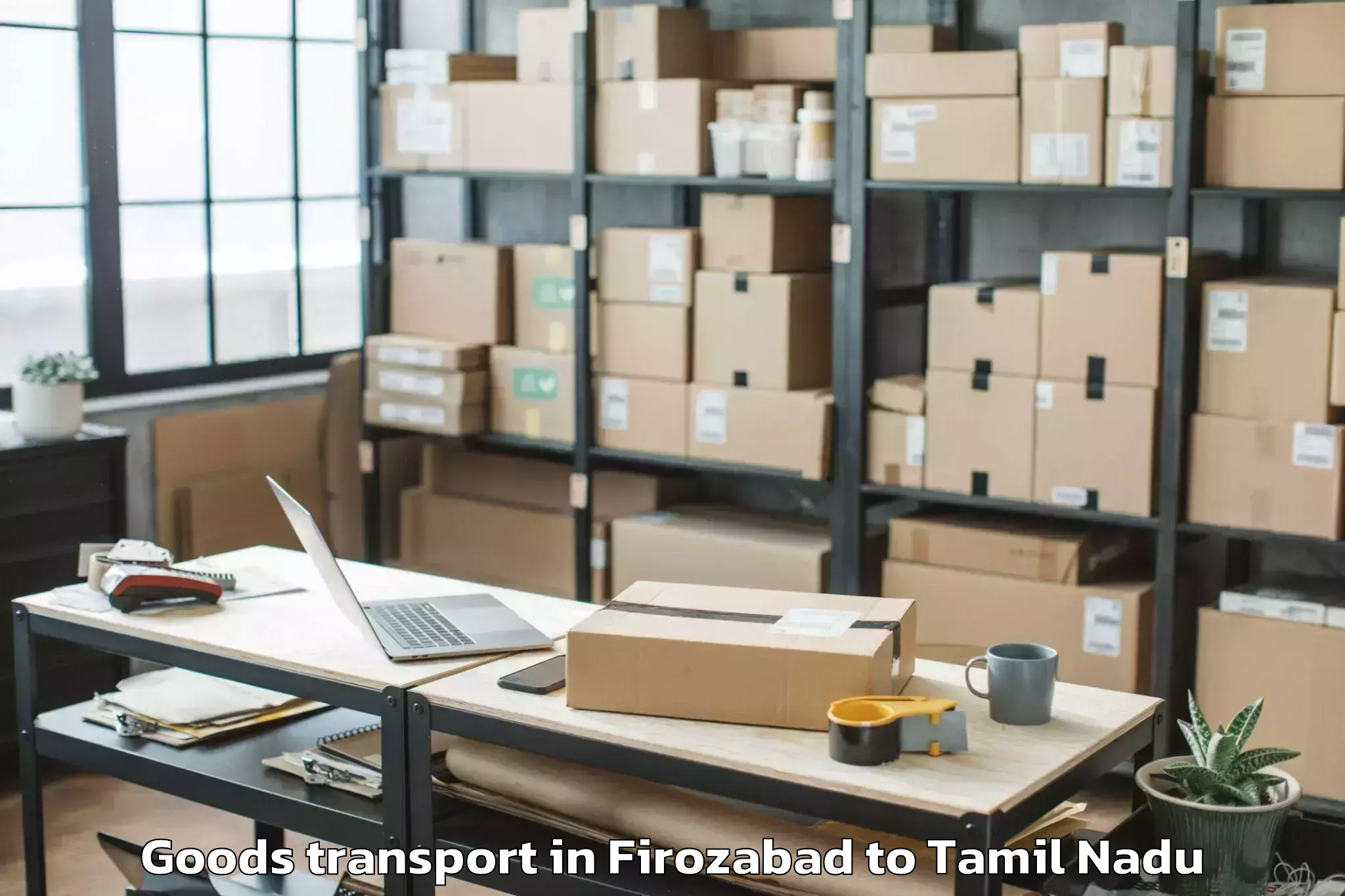 Book Firozabad to Brookefields Mall Goods Transport